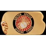 USMC MARINE CORPS PIN DOGTAG PIN