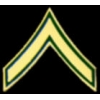 US ARMY PRIVATE E-2 CHEVRON PIN