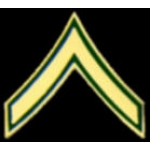 US ARMY PRIVATE E-2 CHEVRON PIN