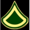 US ARMY PRIVATE FIRST CLASS E-3 CHEVRONS PIN