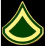 US ARMY PRIVATE FIRST CLASS E-3 CHEVRONS PIN