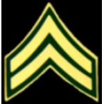 US ARMY CORPORAL E-4 CHEVRONS PIN