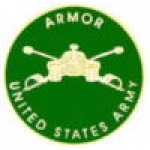 US ARMY ARMOR ROUND LOGO PIN