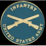 US ARMY INFANTRY ROUND LOGO PIN