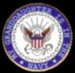 USN NAVY MY GRANDDAUGHTER IS IN THE NAVY PIN