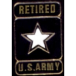 US ARMY RETIRED SQUARE PIN