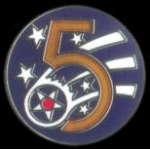 US AIR FORCE 5TH AIR FORCE OLD LOGO PIN