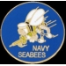 USN NAVY SEABEES LOGO SM ROUND LOGO PIN