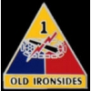 US ARMY 1ST ARMORED PIN OLD IRONSIDES DIVISION LOGO INSIGNIA PIN