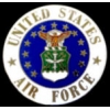 US AIR FORCE LOGO ROUND 3/4 INCH PIN