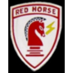 US AIR FORCE RED HORSE PIN RAPID ENGINEER DEPLOYABLE PIN