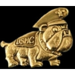 USMC MARINE CORPS PIN USMC BULLDOG PIN FULL BODY WITH HAT PIN