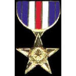 US MILITARY SILVER STAR MINI MEDAL PIN