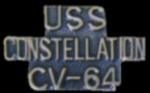 USN NAVY USS CONSTELLATION CV-64 SCRIPT PIN