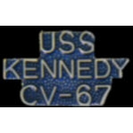 USN NAVY USS JOHN F KENNEDY CV-67 SCRIPT PIN