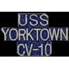 USN NAVY USS YORKTOWN CV-10 SCRIPT PIN