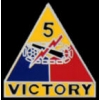 US ARMY 5TH ARMORED DIVISION LOGO PIN