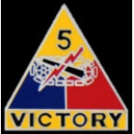 US ARMY 5TH ARMORED DIVISION LOGO PIN