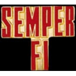 USMC MARINE CORPS SEMPER FI SCRIPT PIN