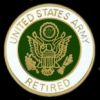 US ARMY RETIRED ROUND PIN