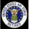 US AIR FORCE RETIRED WHITE RD PIN