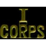 UNITED STATES ARMY I CORPS PIN US ARMY 1ST CORPS SCRIPT PIN