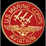 USMC MARINE CORPS AVIATION LOGO RED PIN