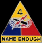 US ARMY 4TH ARMORED DIVISION LOGO PIN