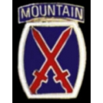 US ARMY 10TH MOUNTAIN DIVISION LOGO PIN