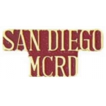 USMC Marine Corps Pin San Diego MCRD Script Pin