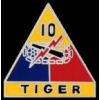 US ARMY 10TH ARMORED DIVISION LOGO PIN