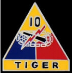 US ARMY 10TH ARMORED DIVISION LOGO PIN