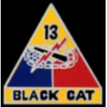 US ARMY 13TH ARMORED DIVISION LOGO PIN