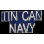 USN NAVY DESTROYER PIN TIN CAN NAVY SCRIPT PIN