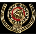 USMC MARINE CORPS BULLDOG LAUREL PIN