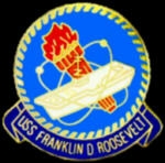 USN NAVY USS FRANKLIN ROOSEVELT LOGO PIN