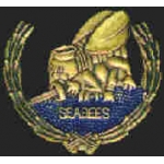 USN NAVY SEABEES LAUREL CUTOUT PIN