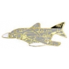 F-4 PHANTOM PIN AIRPLANE F-4 HAT LAPEL PIN