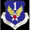 US AIR FORCE 1ST AIR FORCE NEW LOGO PIN