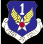 US AIR FORCE 1ST AIR FORCE NEW LOGO PIN