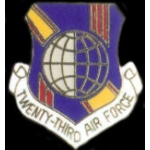 US AIR FORCE 23RD AIR FORCE LOGO PIN