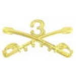 US ARMY 3RD CALVARY PIN CROSSED SABERS LARGE PIN