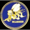 USN NAVY SEABEES LOGO LARGE PIN