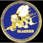 USN NAVY SEABEES LOGO LARGE PIN