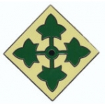 US ARMY 4TH DIVISION LARGE LOGO PIN