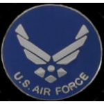 US AIR FORCE NEW STYLE LOGO ROUND PIN