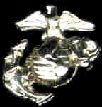 USMC MARINE CORPS MICRO MINI EAGLE GLOBE ANCHOR SILVER PIN