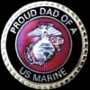 USMC MARINE CORPS PROUD DAD OF A MARINE PIN