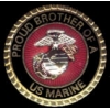 USMC MARINE CORPS PROUD BROTHER OF A MARINE PIN