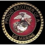 USMC MARINE CORPS PROUD BROTHER OF A MARINE PIN